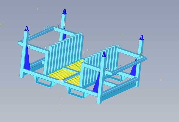Rack divisor com pinos guia