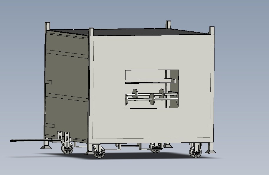 Container metálico para bobinas