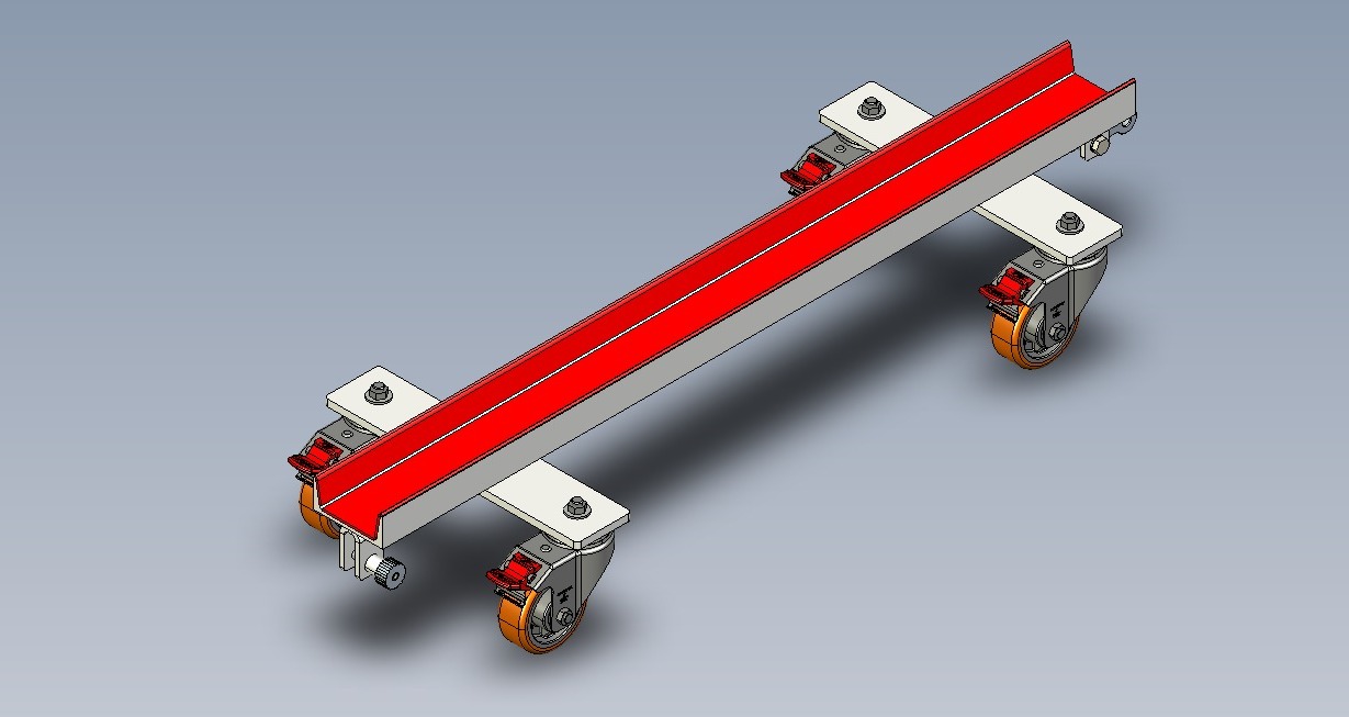 Carrinho linear com rodízios